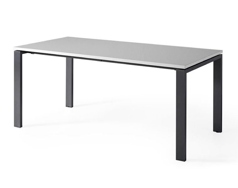 Mesa de escritorio Pórtico con tablero blanco y estructura en negro